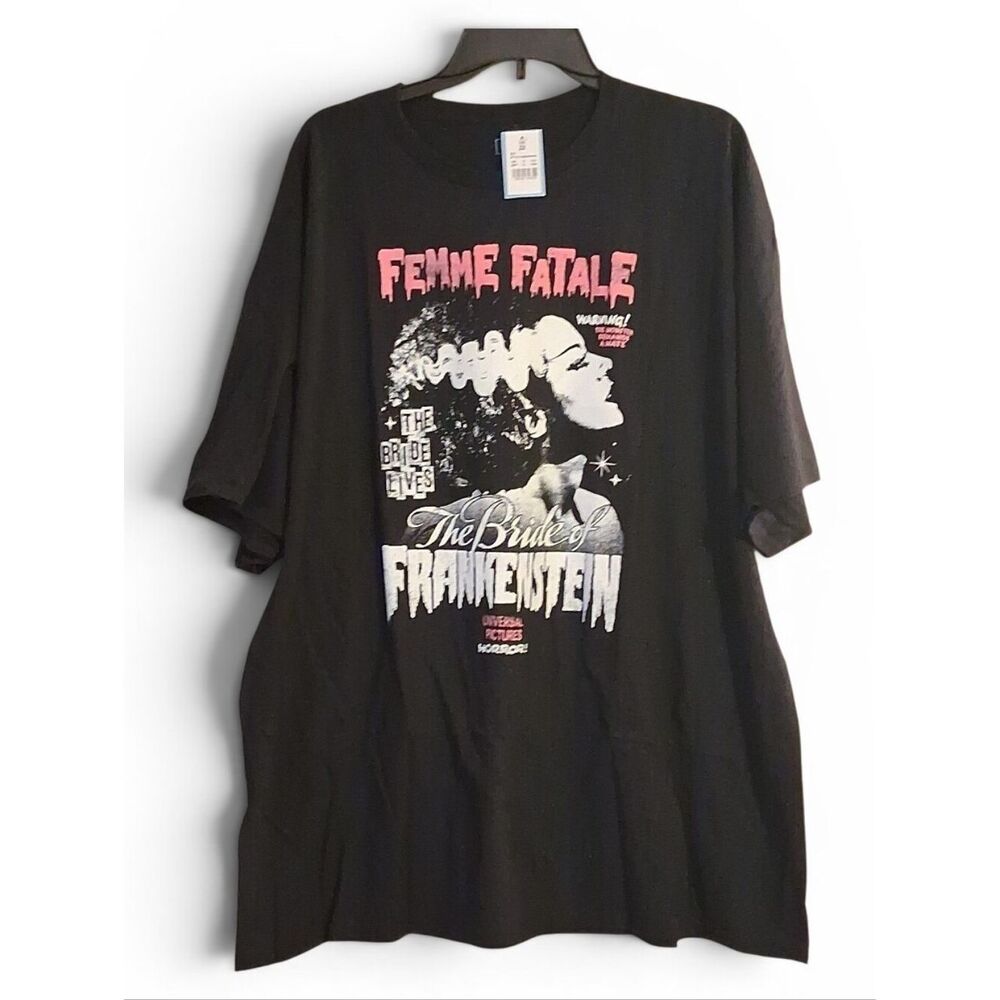 2X Universal Monsters Womens Bride Of Frankenstein Graphic Tee Shirt New